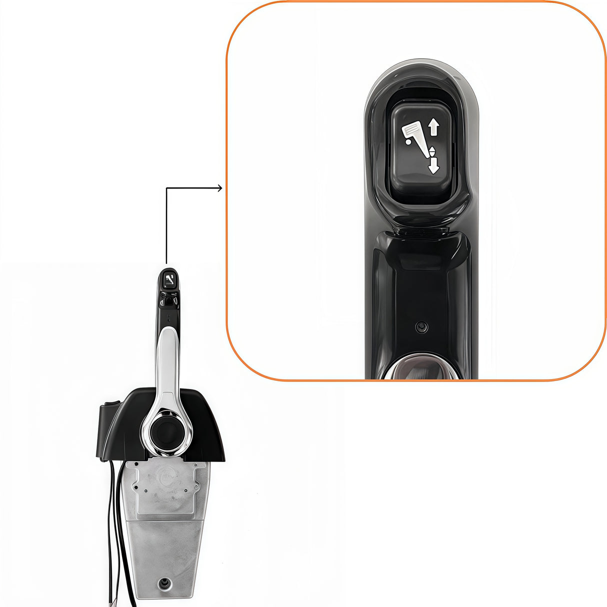 Yamaha Outboard Motor Remote Control Box 704-48207-22 Top Mounted Dual PUSH