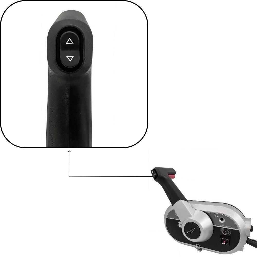 Mercury Outboard Motor Remote Control Box 8M0121858 Side Mounted Pull Right Hand Mirror Image