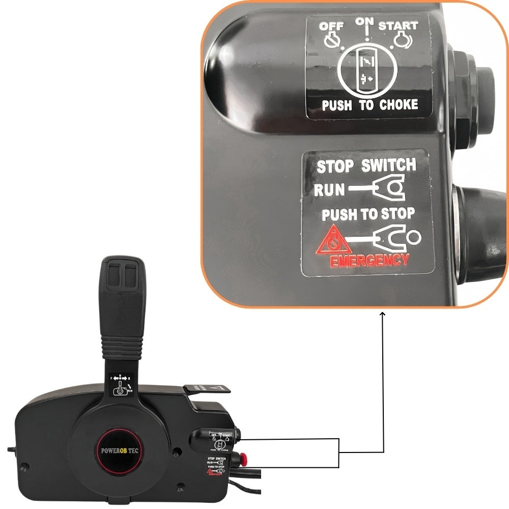 Tohatsu Outboard Motor Remote Control Box 3GFQ84340-01 Side Mounted 10PIN PUSH