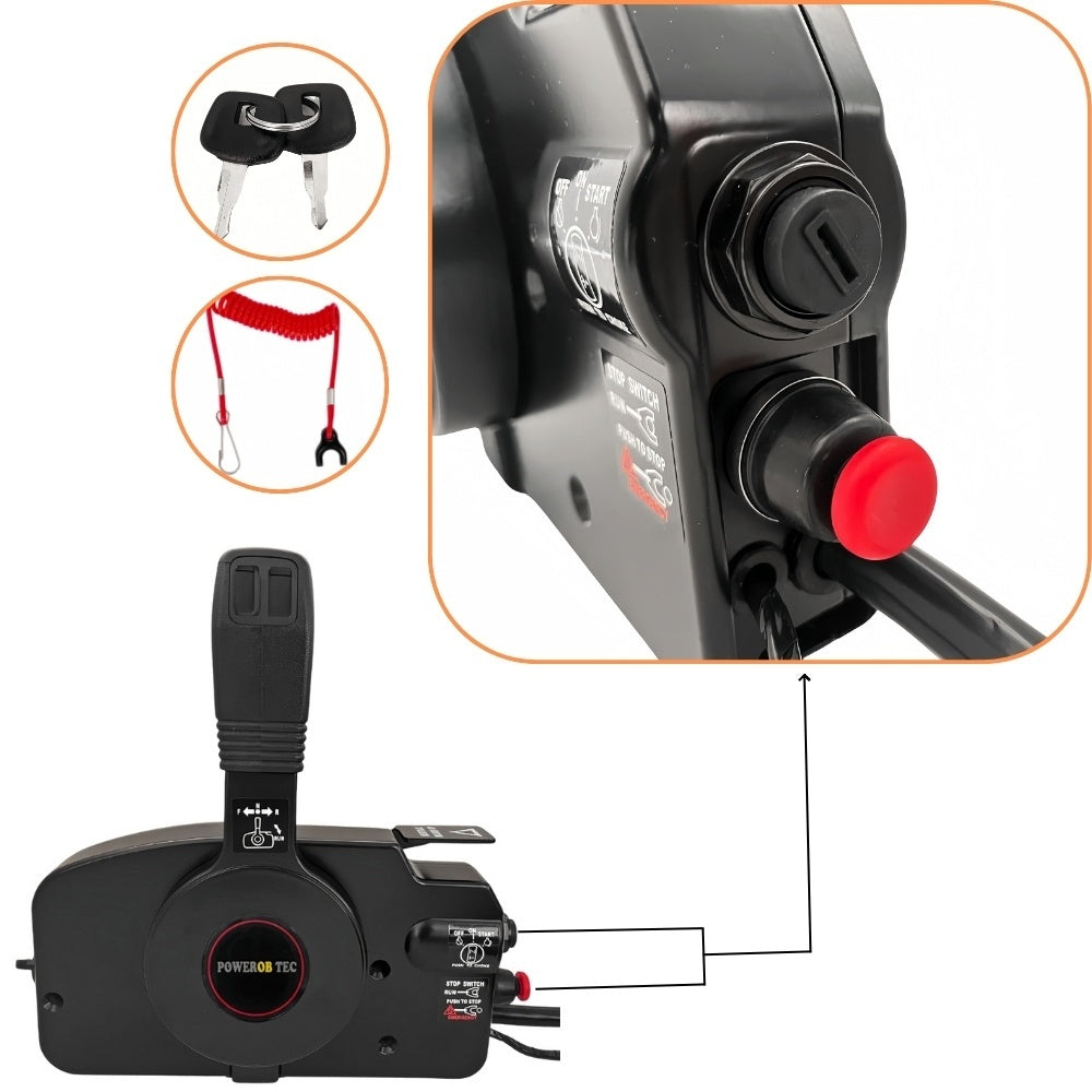 Tohatsu Outboard Motor Remote Control Box 3GFQ84340-01 Side Mounted 10PIN PUSH