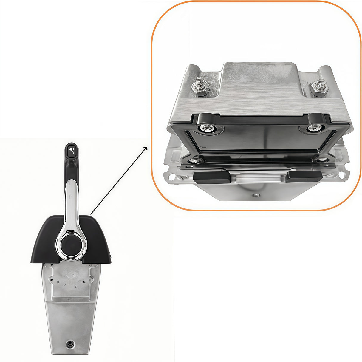 Yamaha Outboard Motor Remote Control Box 704-48205-P1 Top Mounted Single PUSH