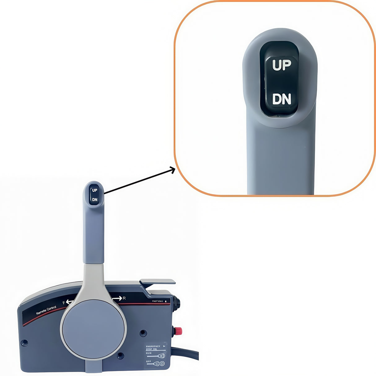 Yamaha Outboard Motor Remote Control Box 703-48205-16 Side Mounted 10PIN PUSH