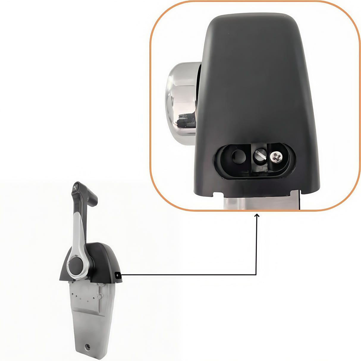 Yamaha Outboard Motor Remote Control Box 704-48205-P1 Top Mounted Single PUSH