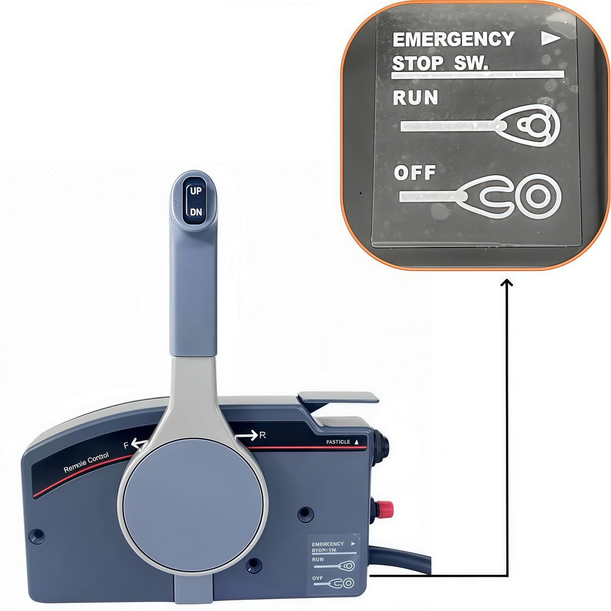 Yamaha Outboard Motor Remote Control Box 703-48272-12 Side Mounted 10PIN PULL