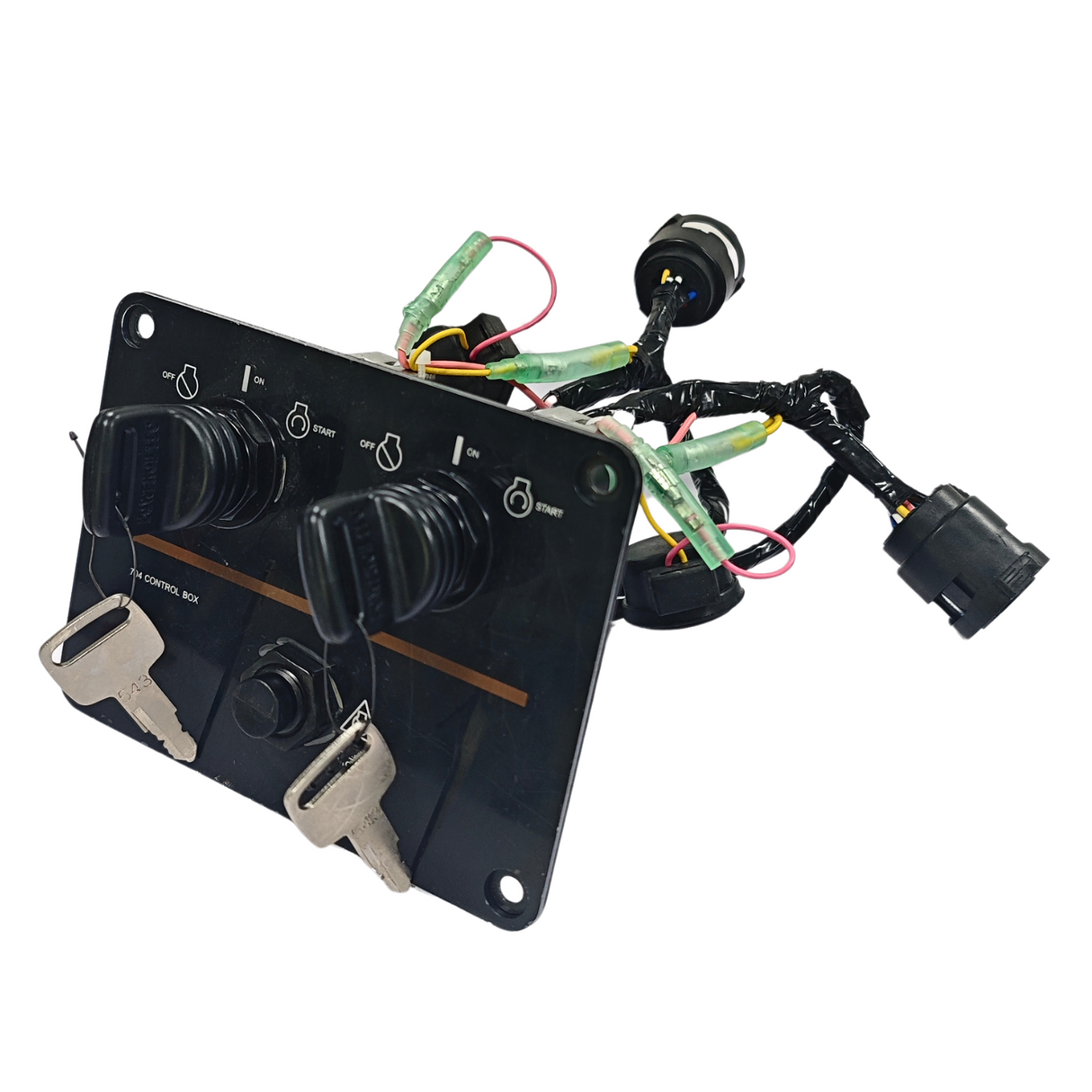 6K1-82570-08/13 Dual Twin Engine Ignition & Key Switch Panel Assembly for Yamaha Outboard