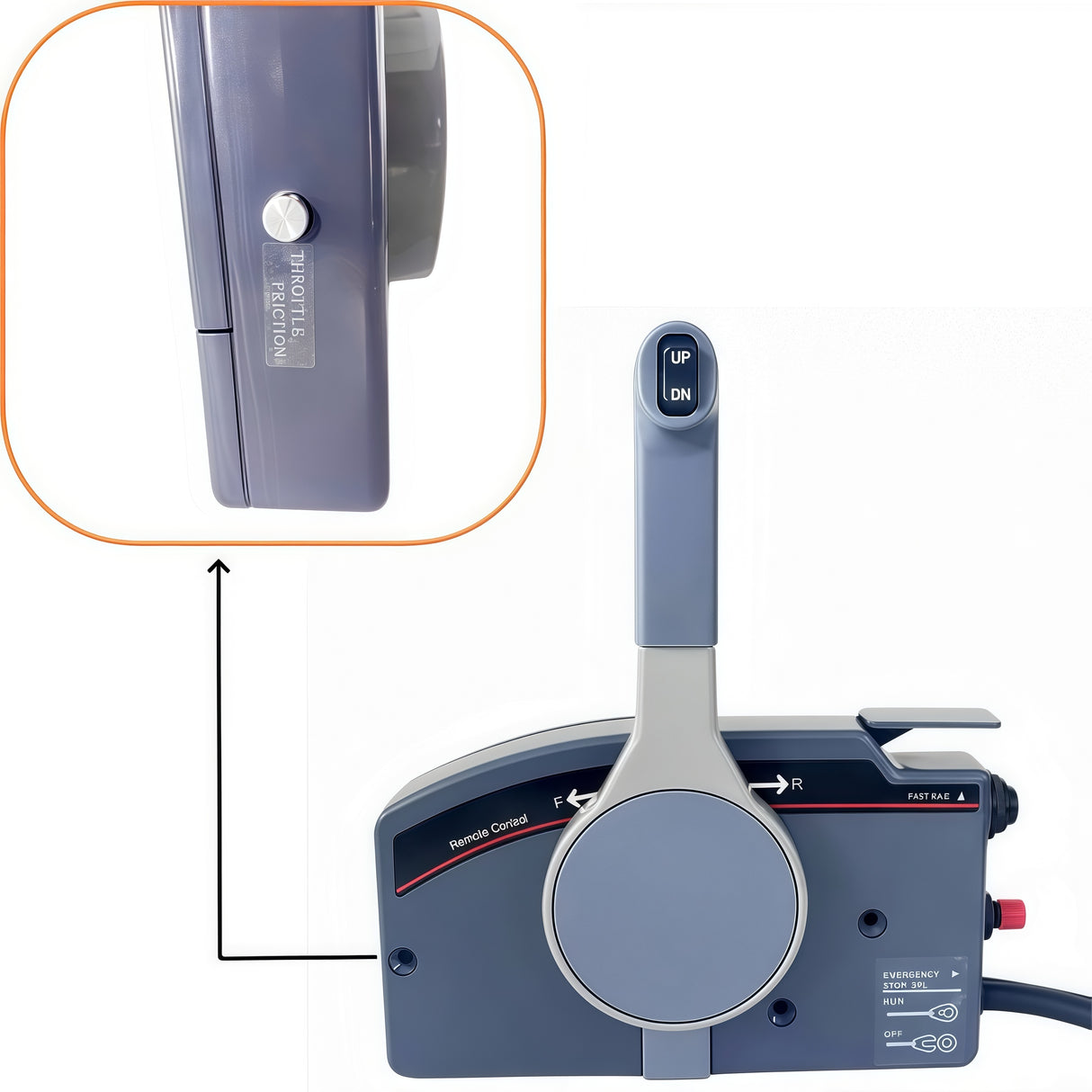 Yamaha Outboard Motor Remote Control Box 703-48205-16 Side Mounted 10PIN PUSH