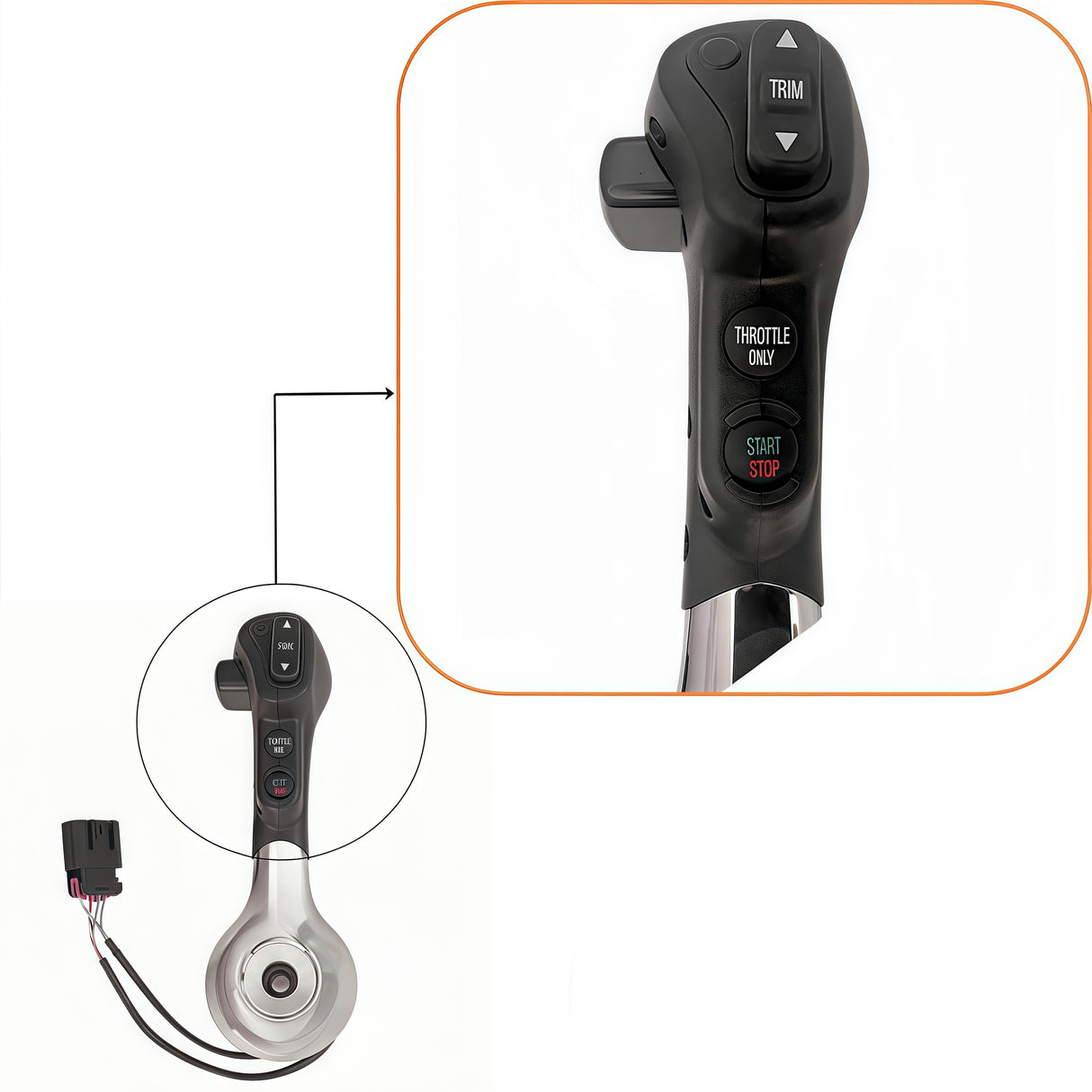 Mercury Outboard Motor Remote 892984A02 Smartcraft Concealed Electronic Remote Single