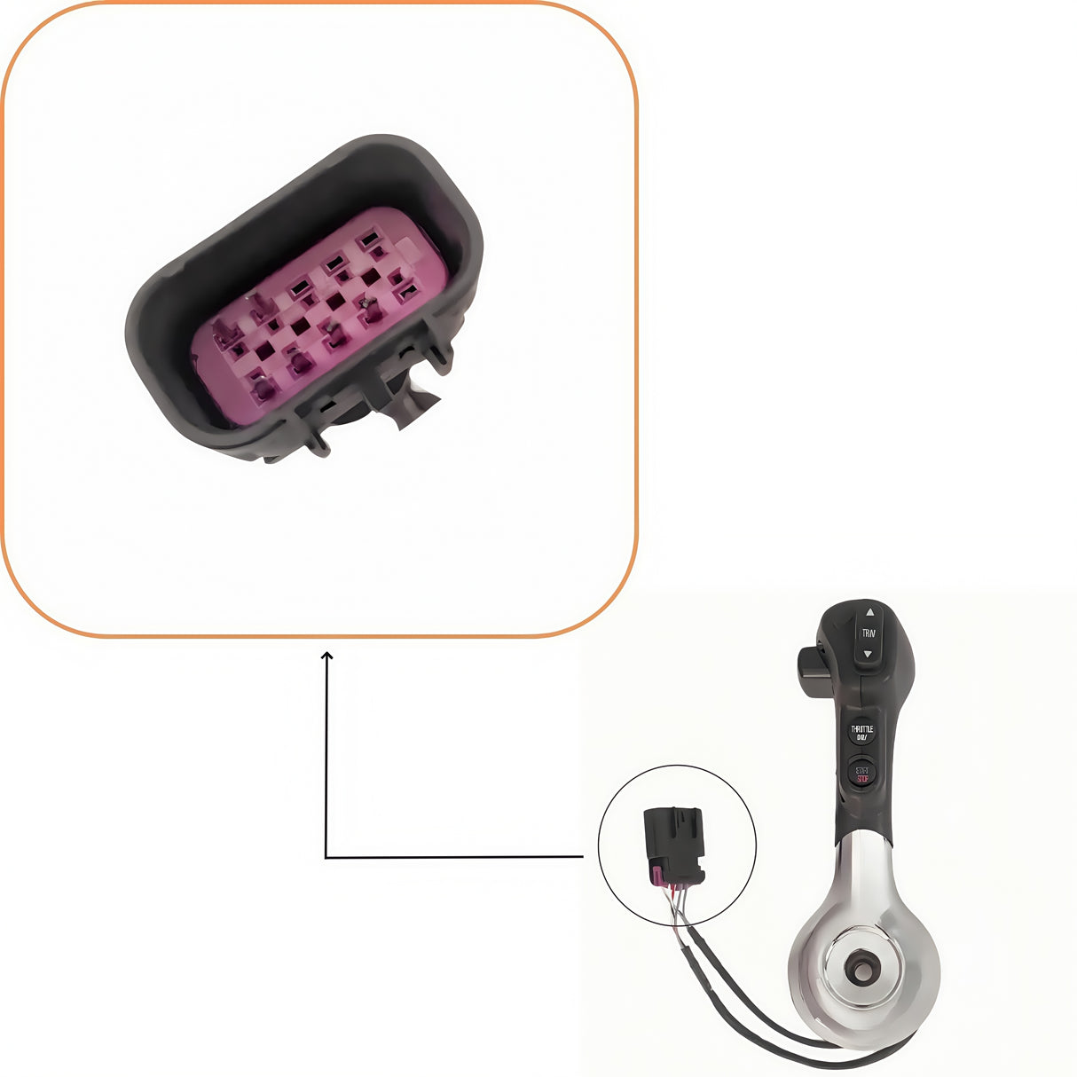 Mercury Outboard Motor Remote 892984A02 Smartcraft Concealed Electronic Remote Single