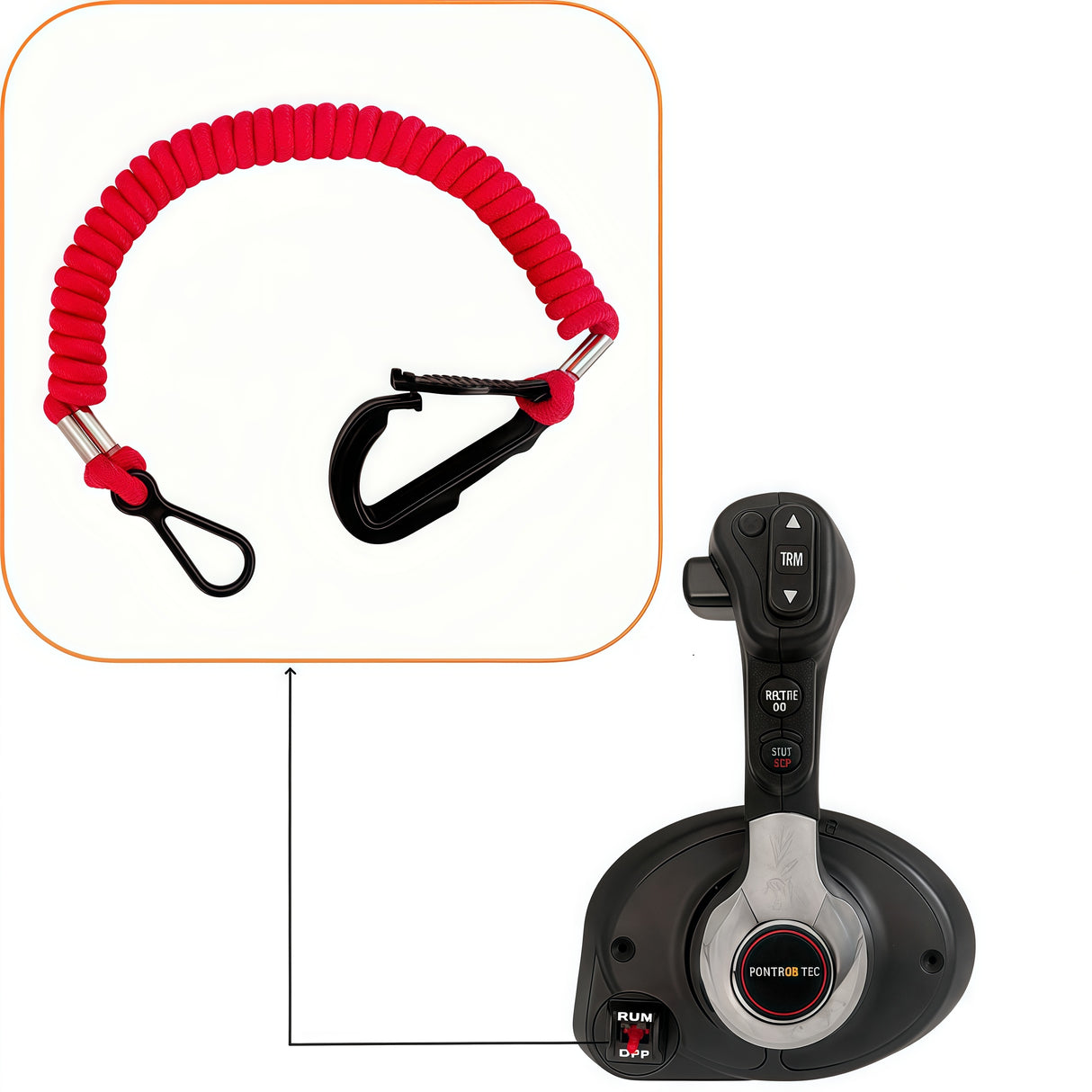 Mercury Outboard Motor Remote 892984A02 Smartcraft Concealed Electronic Remote Single