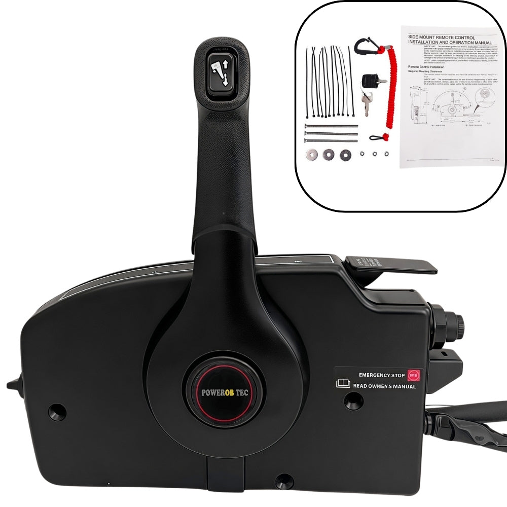 Mercury Outboard Motor Remote Control Box 881170A11 Side Mounted Pull Right Hand Mirror Image