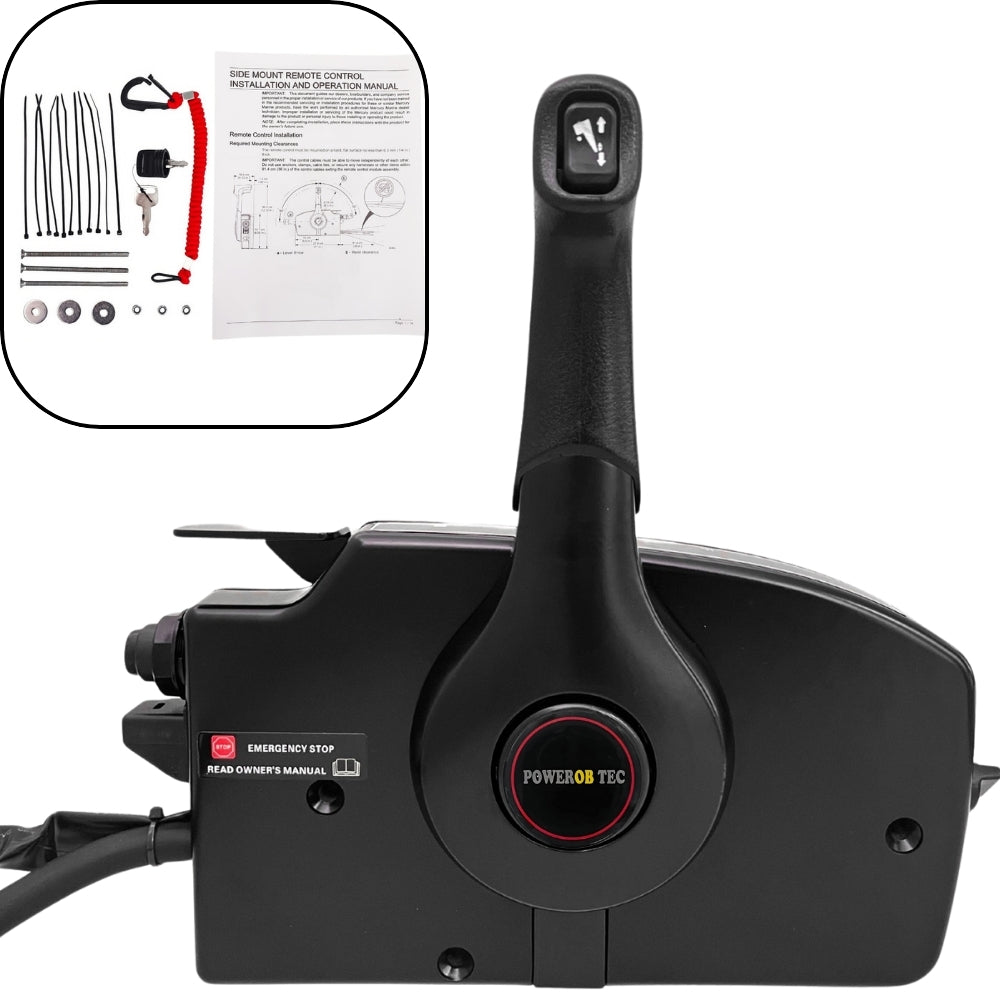 Mercury Outboard Motor Remote Control Box 881170A13-L Side Mounted Pull Left Hand Mirror Image