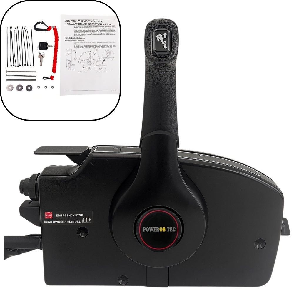 Mercury Outboard Motor Remote Control Box 881170A15-L Side Mounted Pull Left Hand Mirror Image