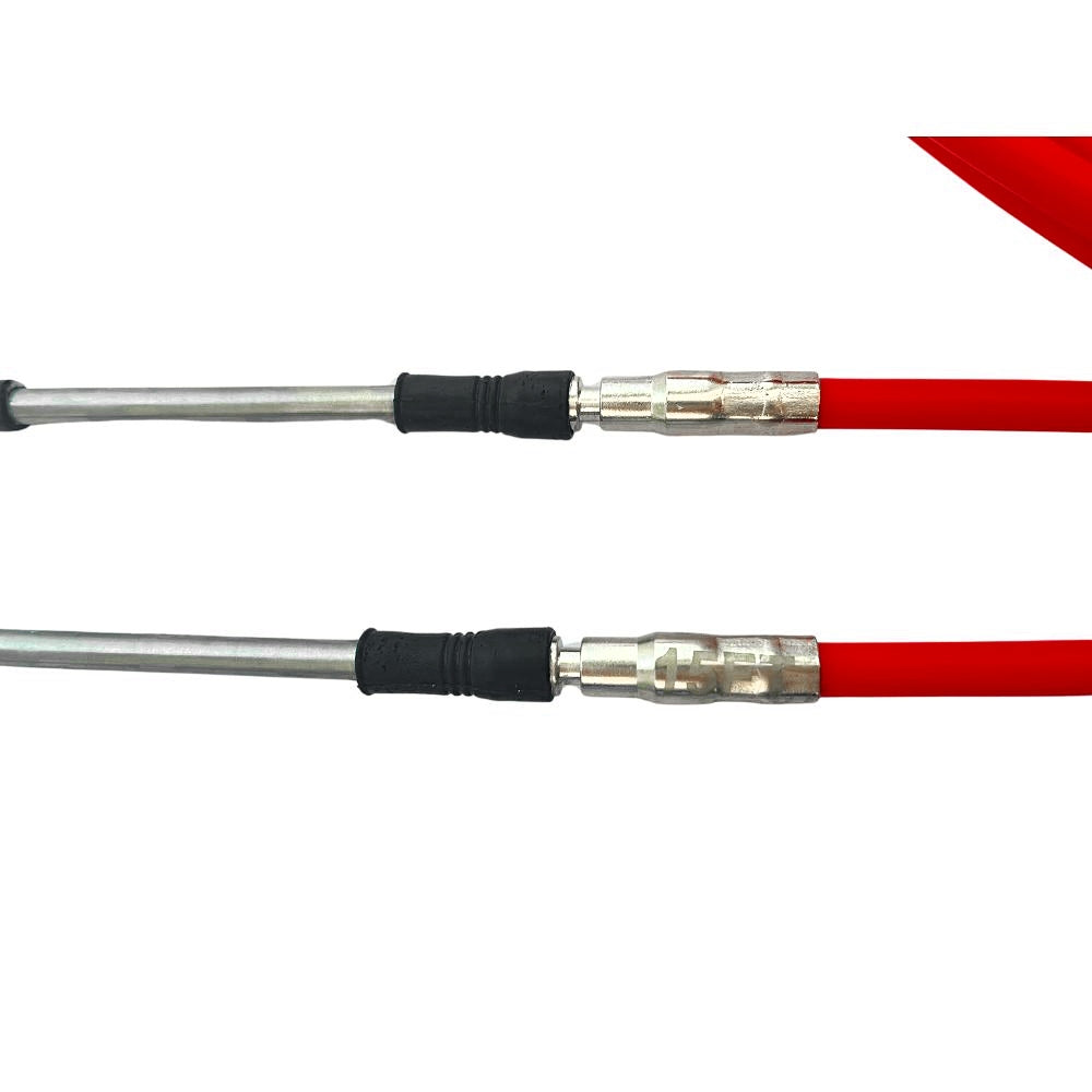 Red Yamaha 33C Throttle and Shift Cables 2pcs/set (Fits Honda Suzuki Tohatsu )