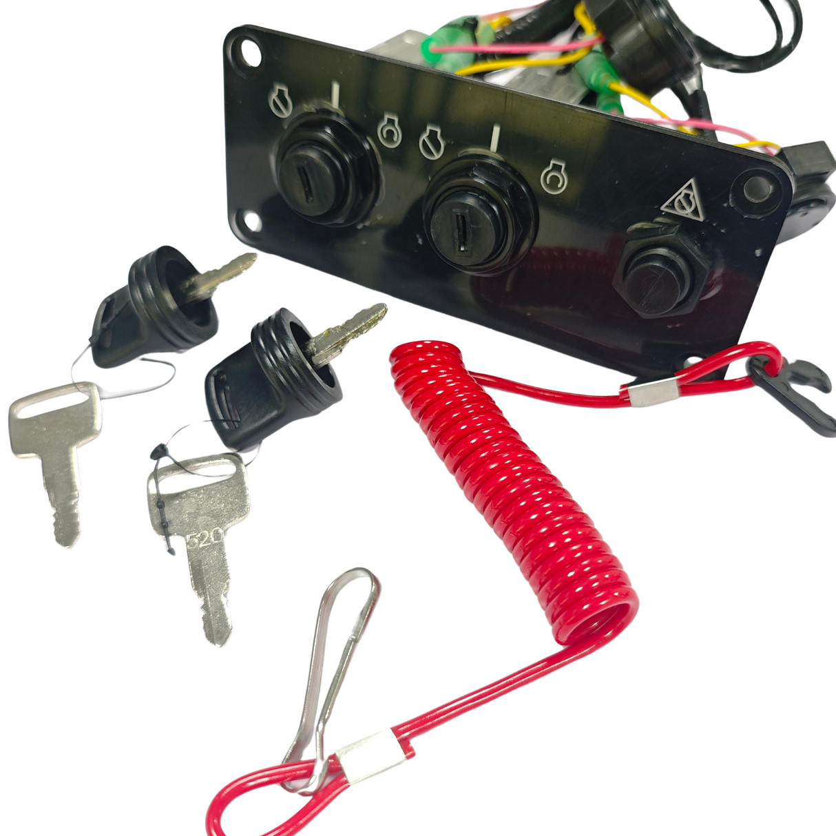 6Y8-82570-04 Dual Twin Engine Ignition & Key Switch Panel Assembly for Yamaha Outboard