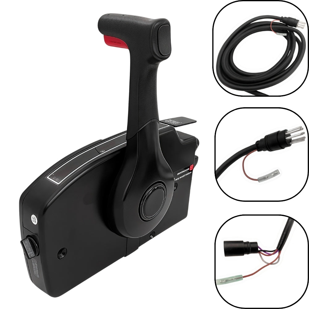 Mercury Outboard Motor Remote Control Box 881170A3 Side Mounted Pull Right Hand Mirror Image