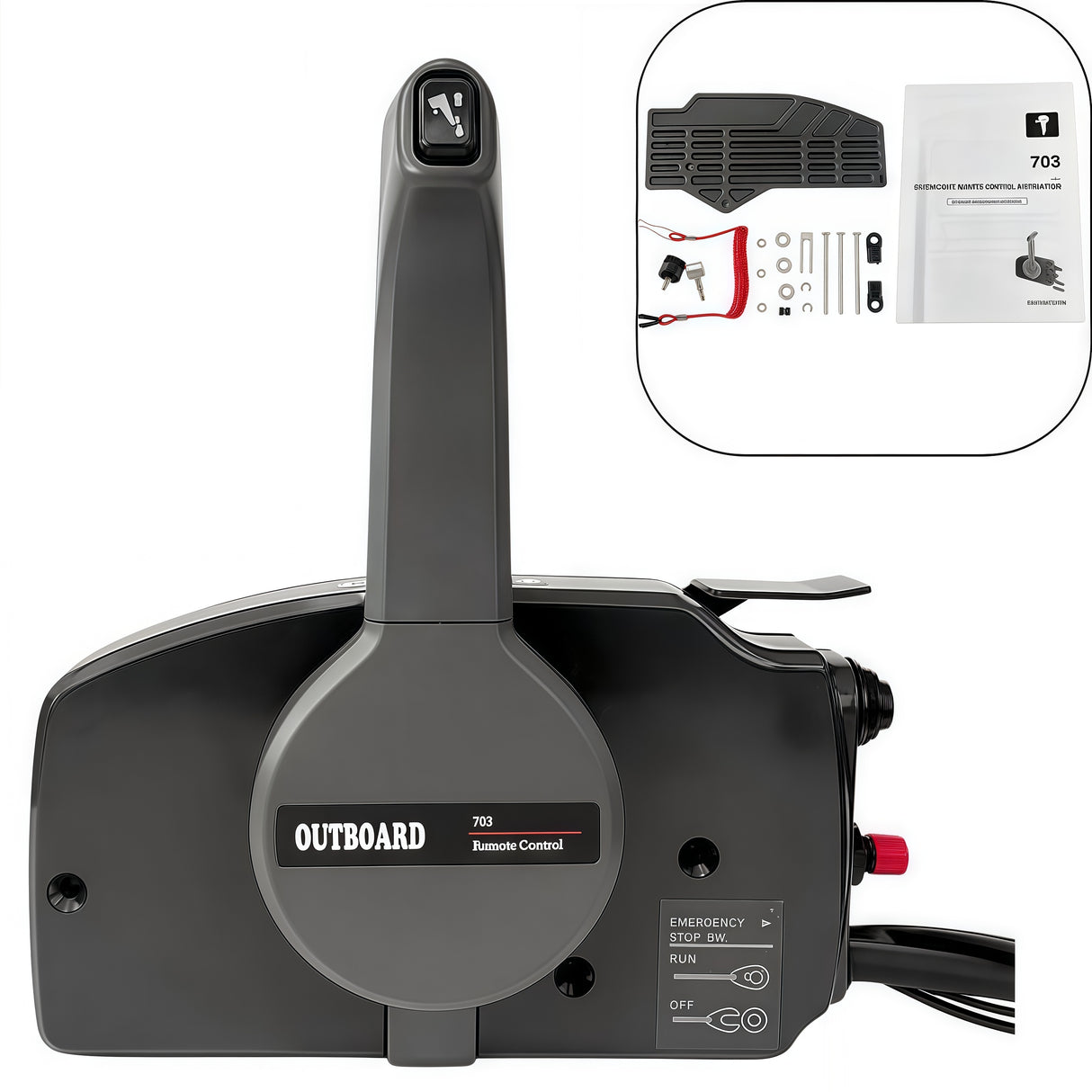 Yamaha Outboard Motor New Remote Control Box 703-48272-12N Side Mounted 10PIN PULL