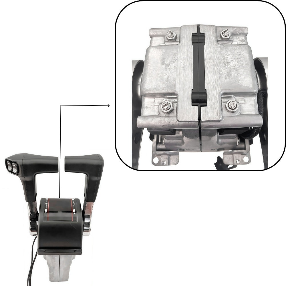 Honda Outboard Motor Remote 06240-ZW5-U60 - Machanical Top Mount Dual
