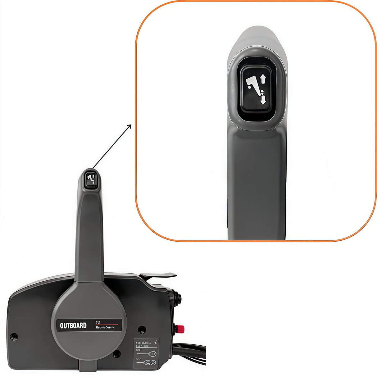 Yamaha Outboard Motor New Remote Control Box 703-48272-12N Side Mounted 10PIN PULL