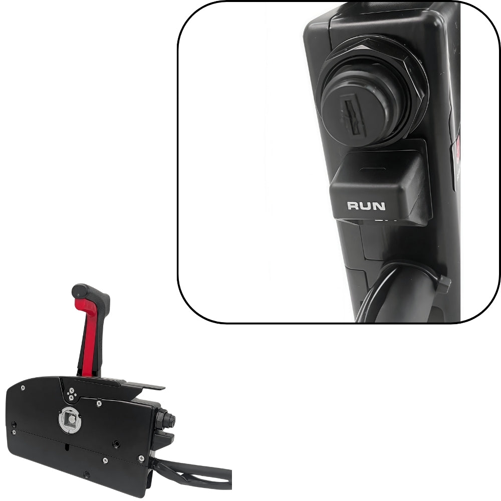 Mercury Outboard Motor Remote Control Box 881170A15-L Side Mounted Pull Left Hand Mirror Image