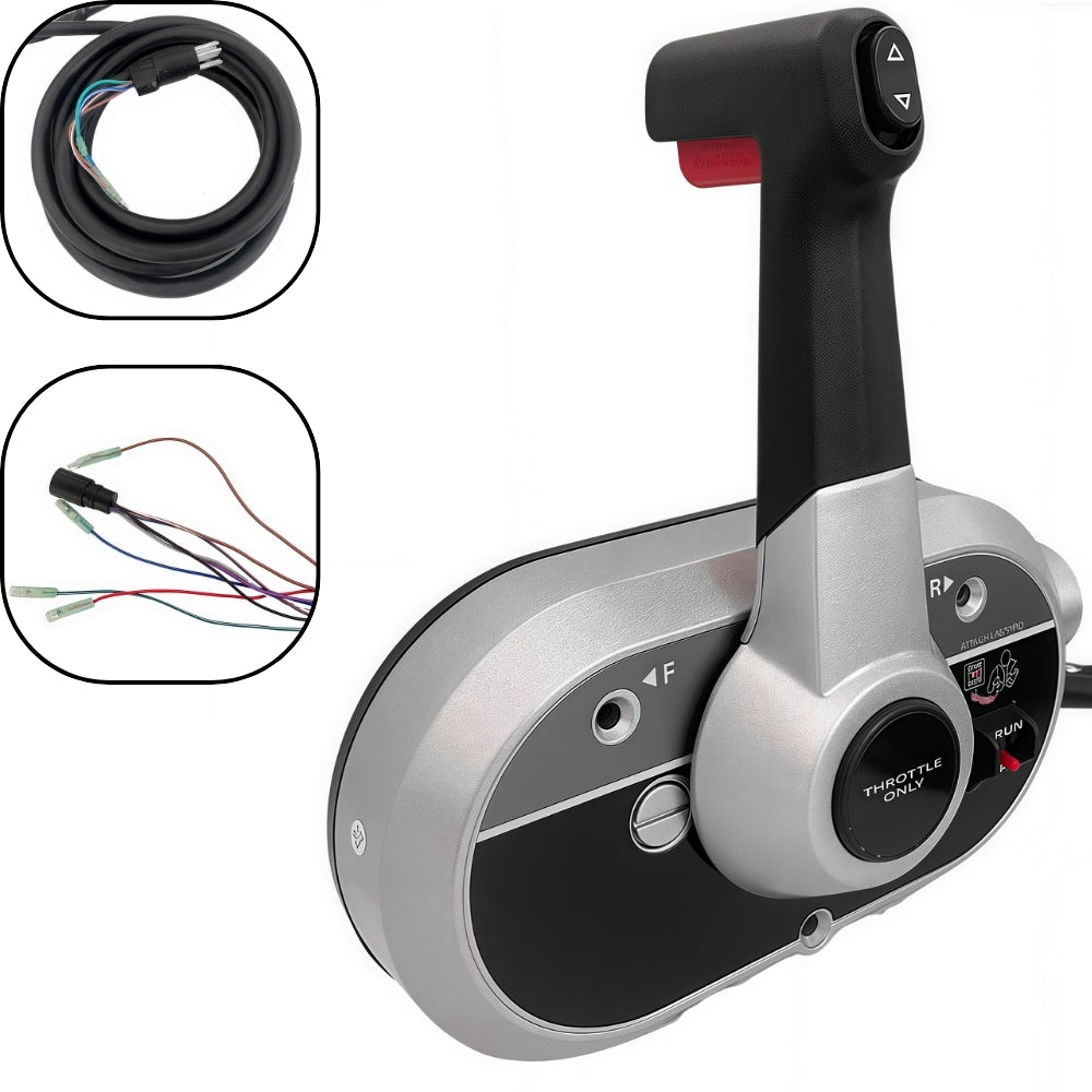 Mercury Outboard Motor Remote Control Box 8M0103452 Side Mounted Pull Right Hand Mirror Image