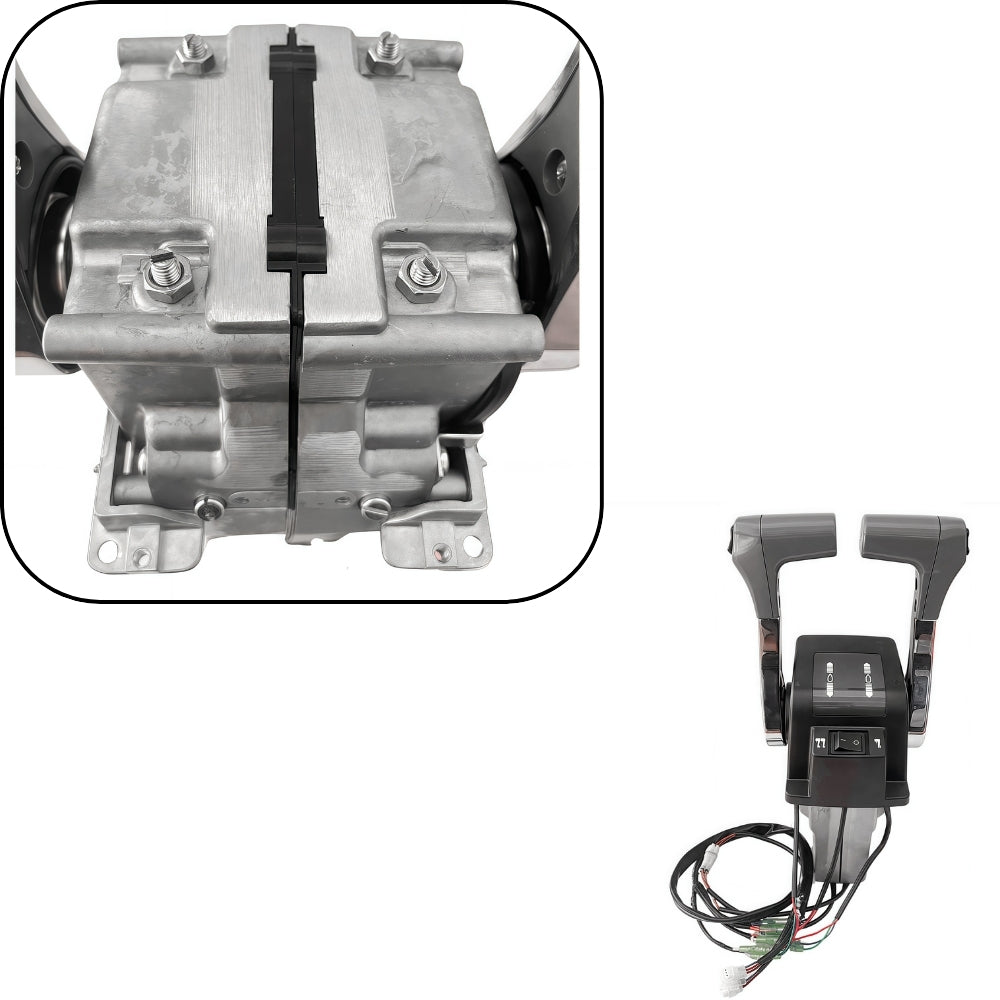 Suzuki Outboard Motor Remote 67200-93J15 - Machanical Top Mount Dual