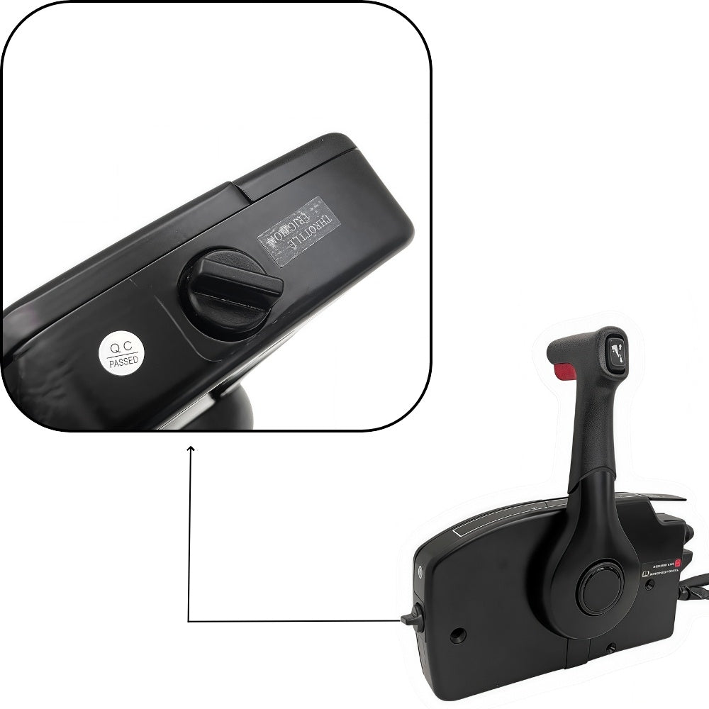 Mercury Outboard Motor Remote Control Box 881170A13 Side Mounted Pull Right Hand Mirror Image