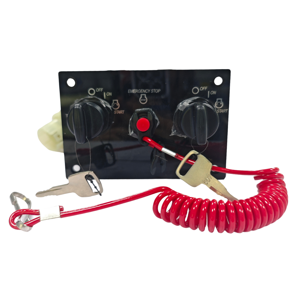 37100-96J14 Dual Twin Ignition & Key Switch Panel Assembly for Suzuki Outboard