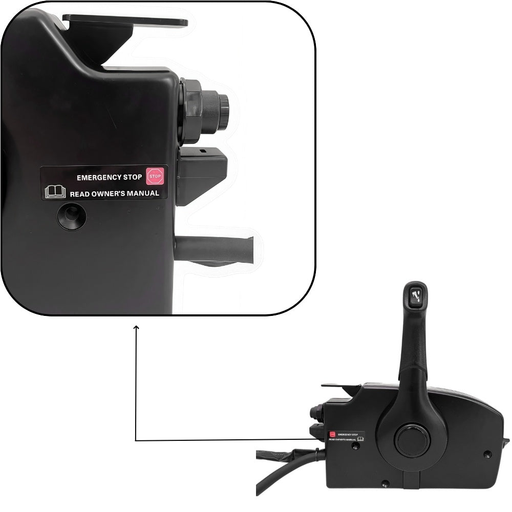 Mercury Outboard Motor Remote Control Box 881170A13-L Side Mounted Pull Left Hand Mirror Image