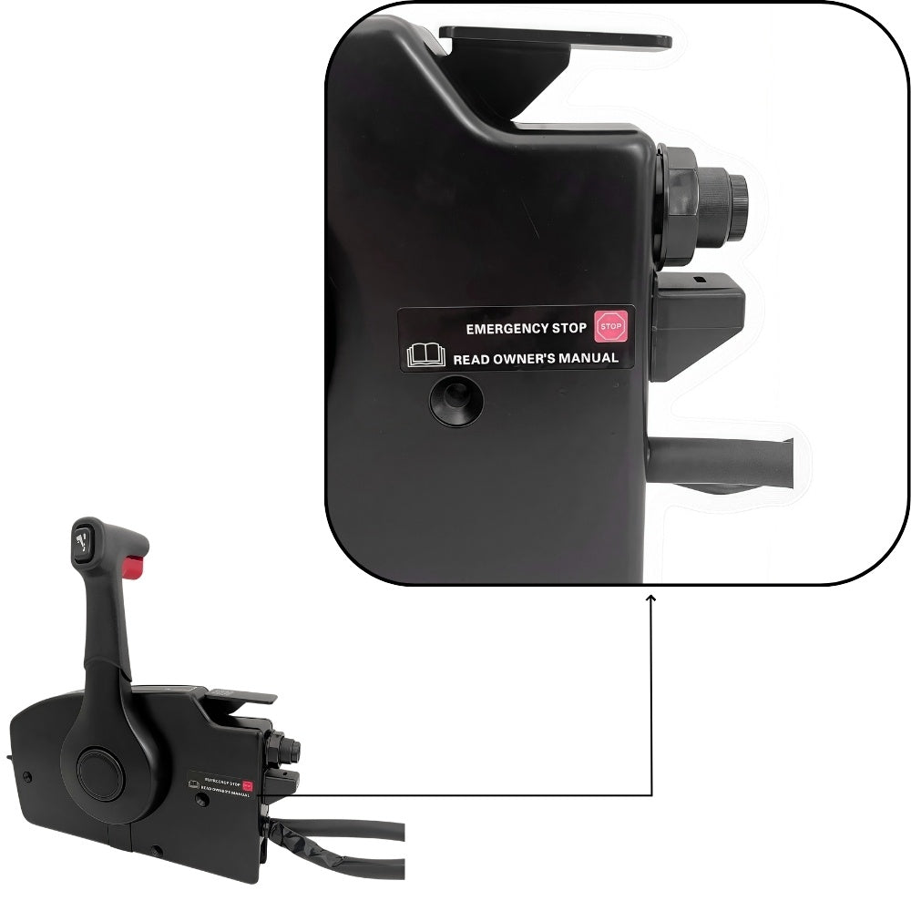 Mercury Outboard Motor Remote Control Box 881170A11 Side Mounted Pull Right Hand Mirror Image