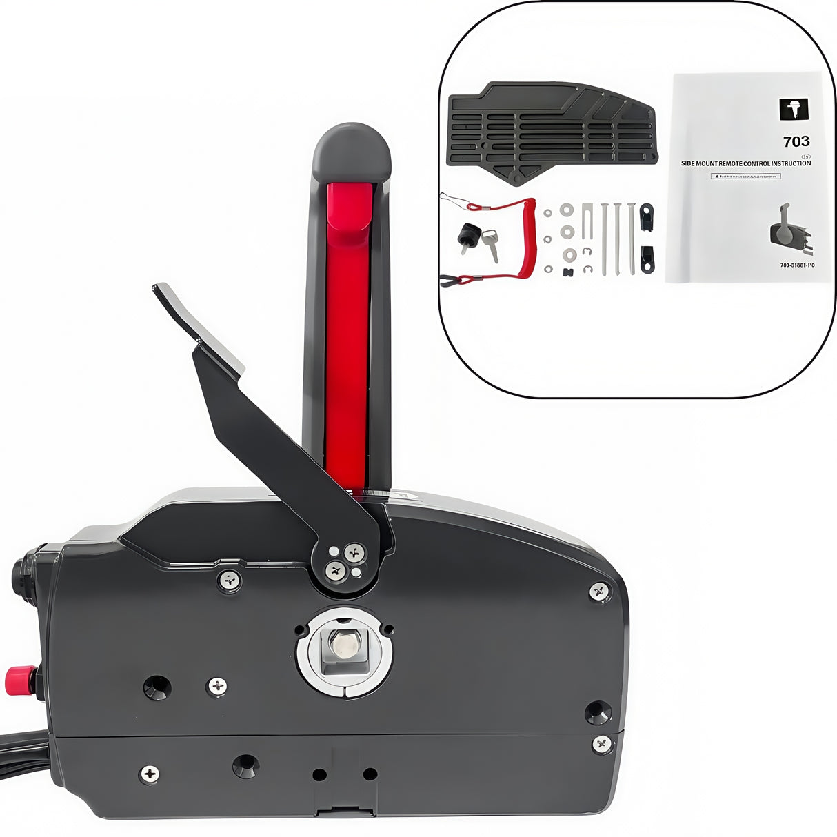 Yamaha Outboard Motor New Remote Control Box 703-48272-12N Side Mounted 10PIN PULL