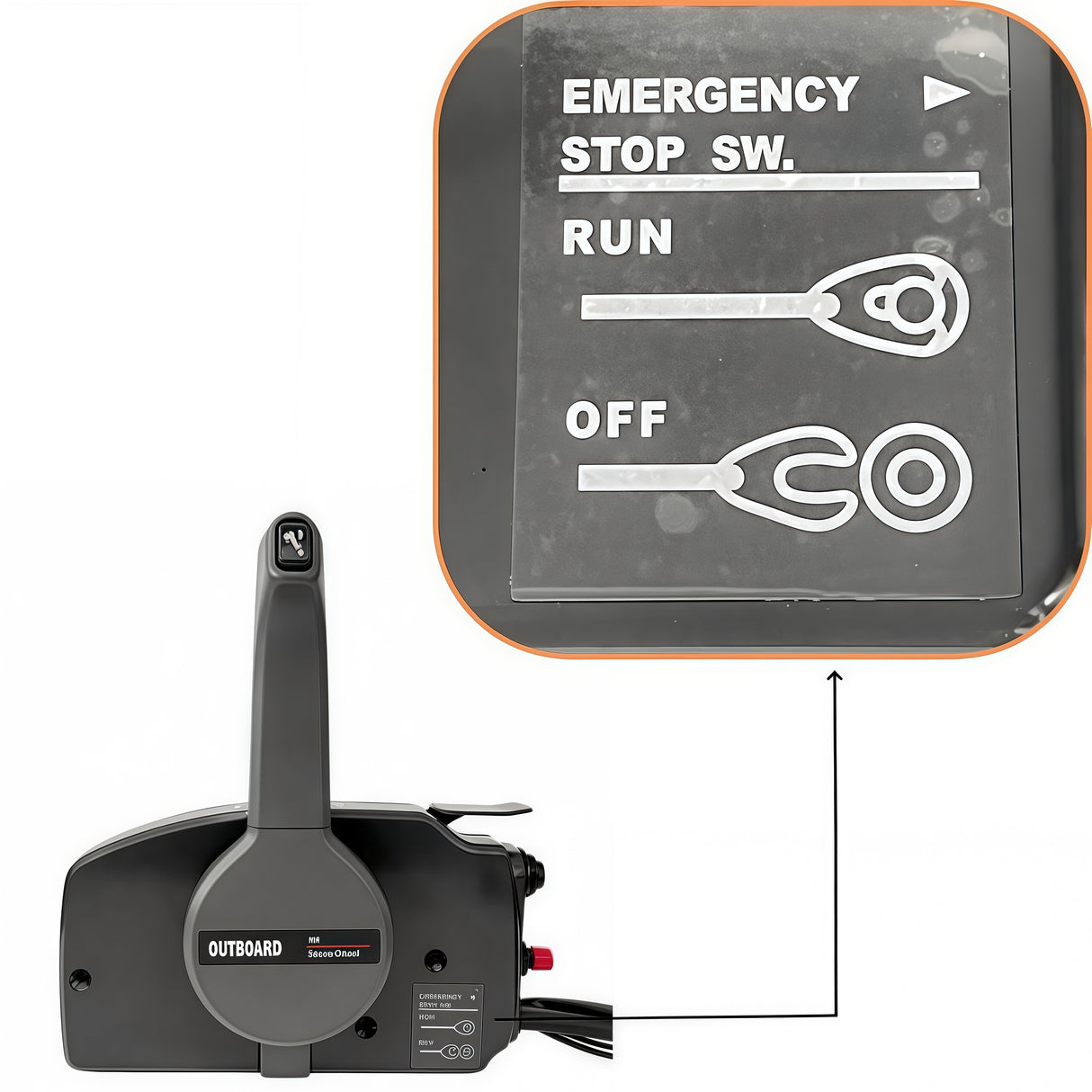Yamaha Outboard Motor New Remote Control Box 703-48272-12N Side Mounted 10PIN PULL
