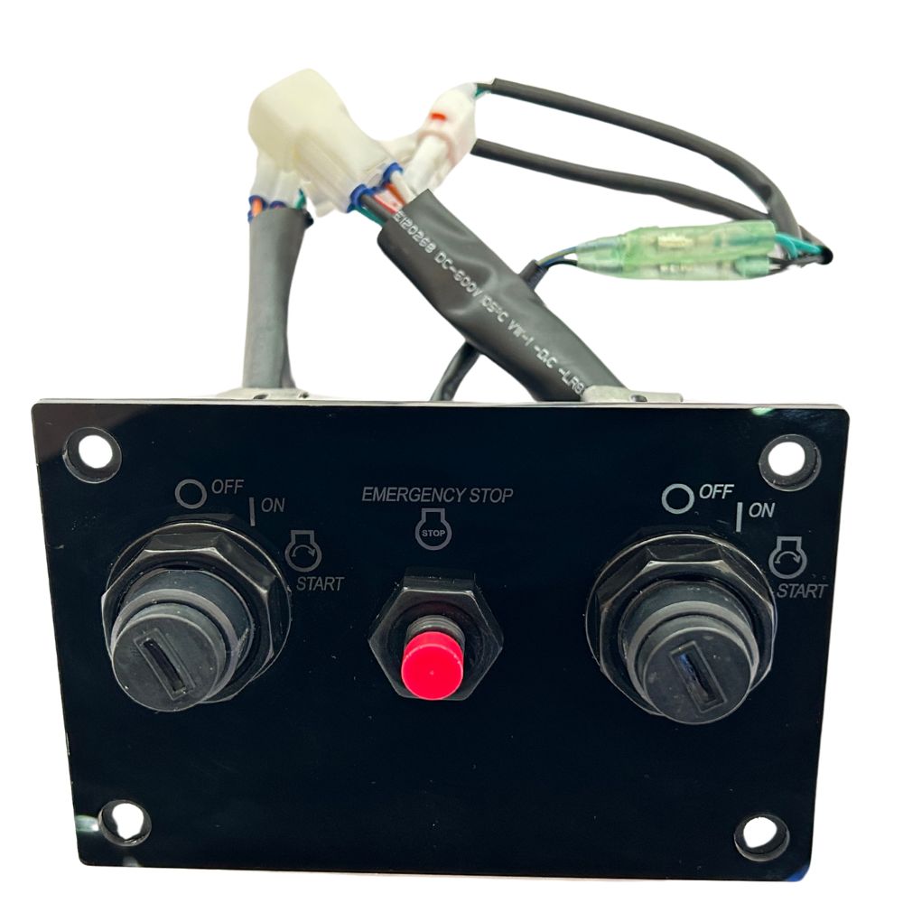 37100-96L22 Dual Twin Ignition & Key Switch Panel Assembly for Suzuki Outboard