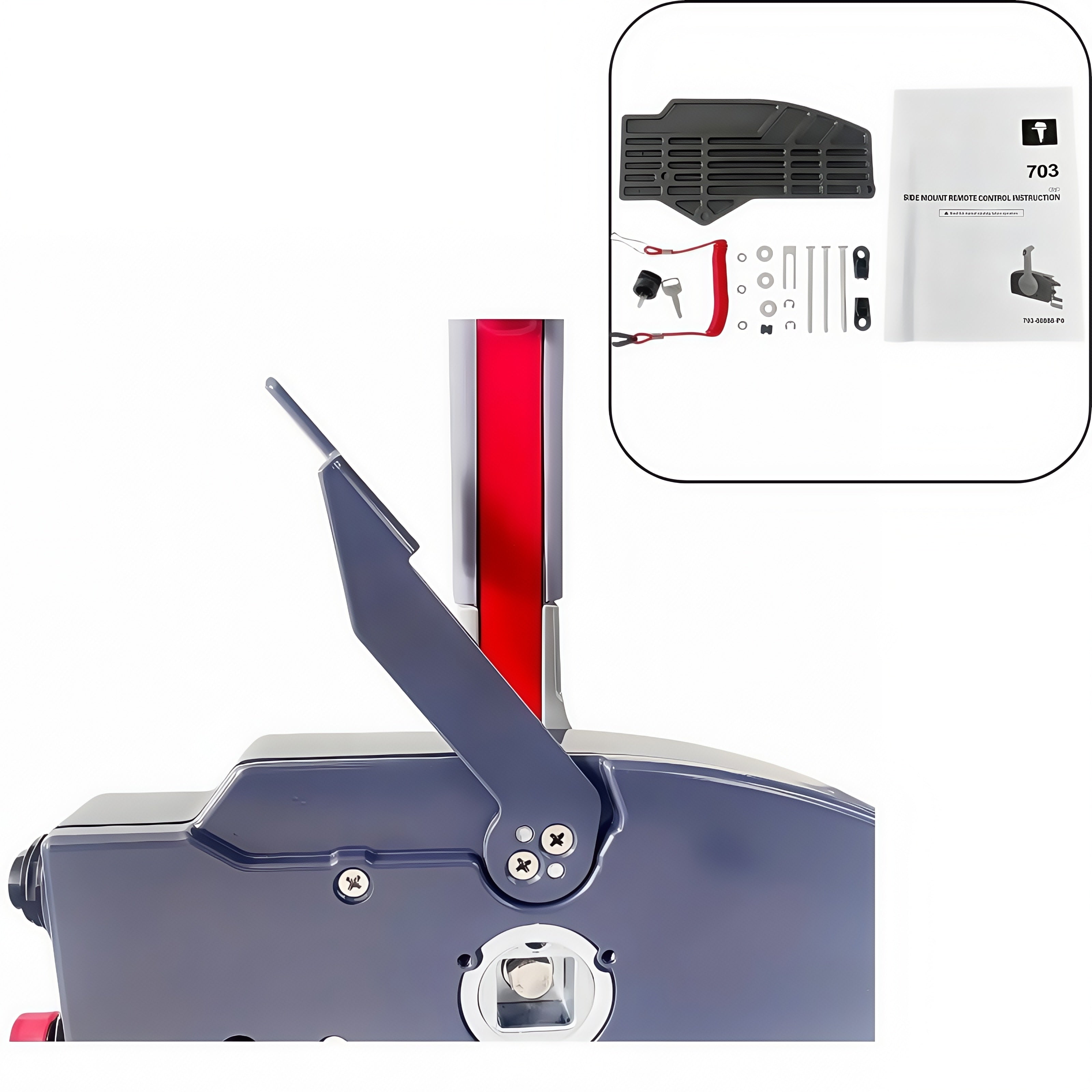 Yamaha Outboard Side Remote Control Box 10 Pins Pull To Open – 703-48272-12 Compatible